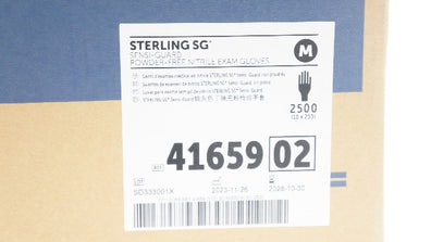 Halyard 4165902 Sterling SG Nitrile Sensi-Guard Exam Gloves,Medium - Box of 2250